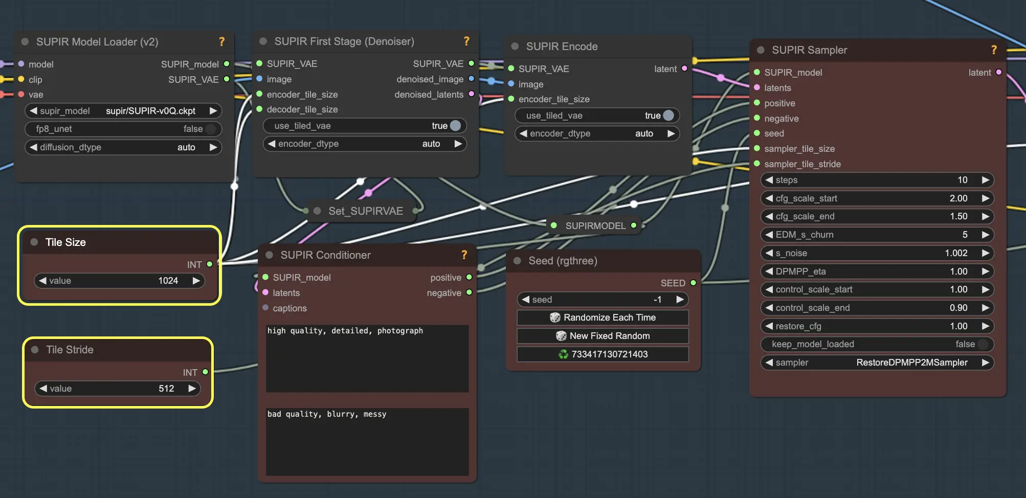 ComfyUI Upscale Workflow - SUPIR Tile Size and Tile Stride